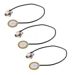 3pcs Piezo Transducer Microphone Pickup Jack Mic Contact Replacement for Guitar DIY