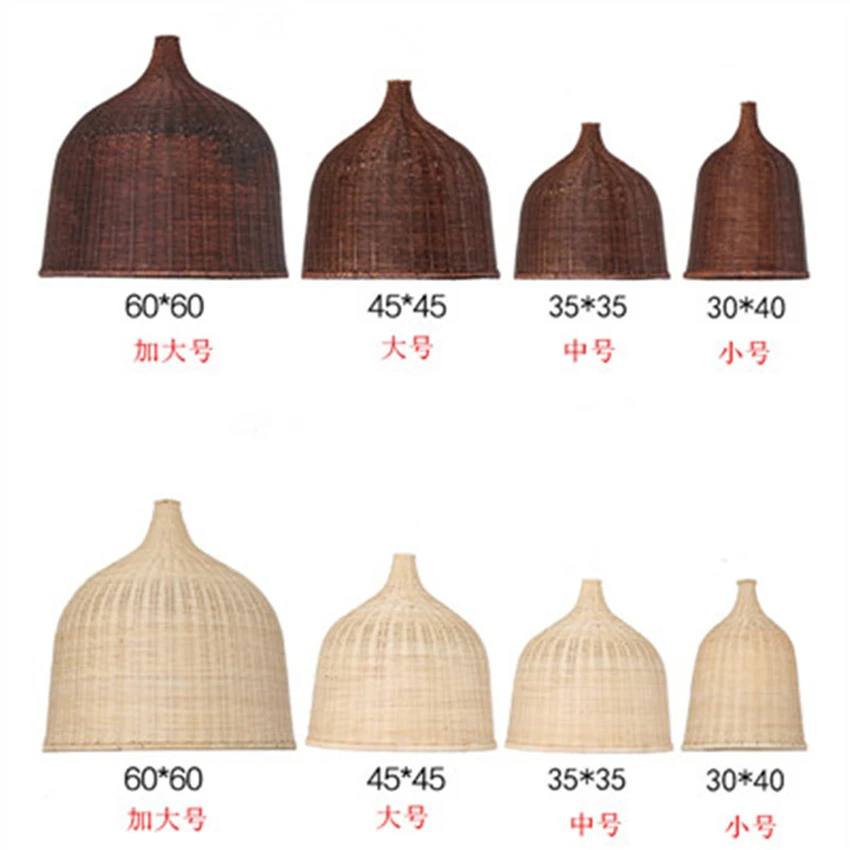 Southeast Asia Bamboo Pendant Lights Creative Restaurant Lamp Hot Pot Shop Famous Hotel Rattan Weaving Hanging Lamps Fixtures