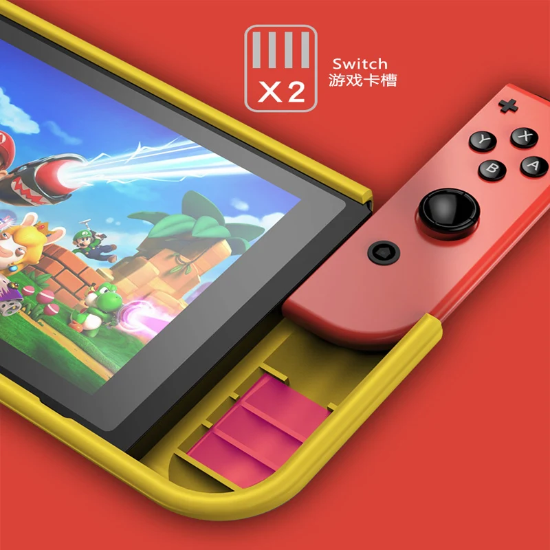 Nintend Switch TPU Case Accessories Protection Shell 2 card Holder Ergonomic Handle Grip For Nintendo Switch Shockproof Cooling