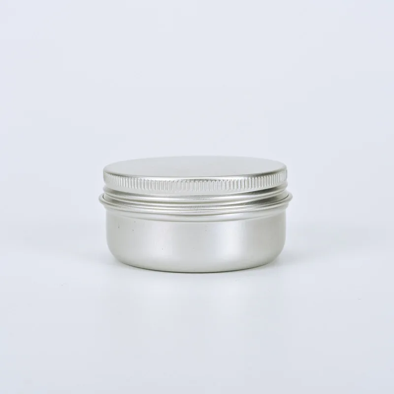 50pcs 57 * 27mm aluminum box 50ml threaded aluminum can hair wax balm cosmetic fishing line bait aluminum box