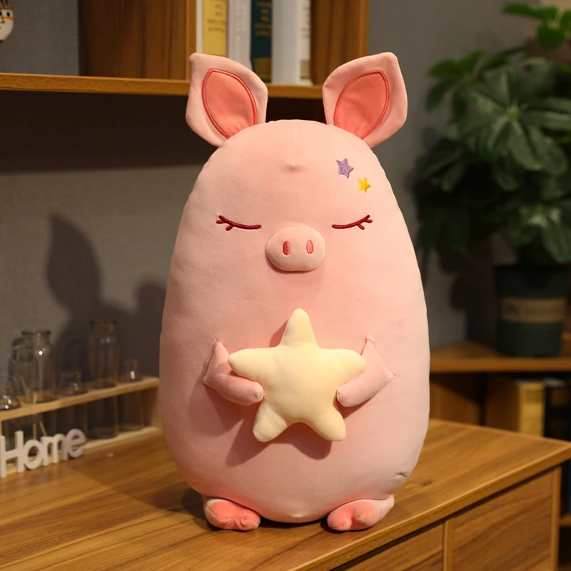 Oreiller cochon en peluche pour fille, jouet de grande taille, poupée cochon rose, décoration de maison, cadeau d'anniversaire pour enfant, 45cm 65cm 80cm