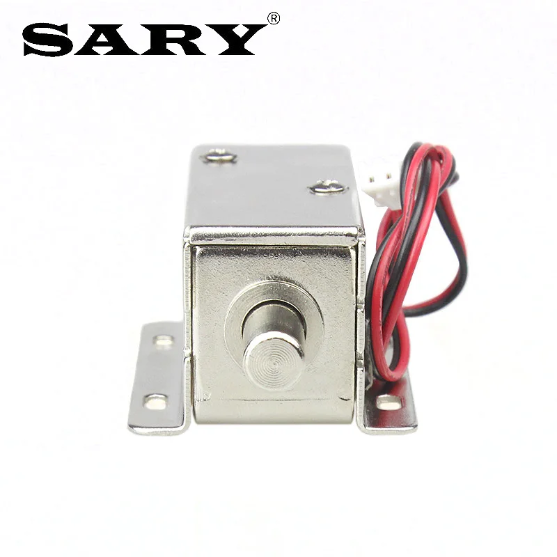 DC 12V24V small electronic lock door lock round lock core drawer cabinet door electric control lock Open frame electromagnet