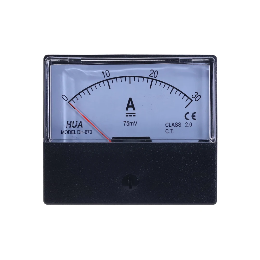 DH-670 DC Analog Current Panel Meter 5A 15A 20A 30A 50A 100A 200A Amp Panel Ammeter Pointer Type Current Meter