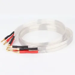 Nordost White Draws OCC Silver Plated audio speaker cable Hi-end Loudspeaker Cable with gold plated banana plug