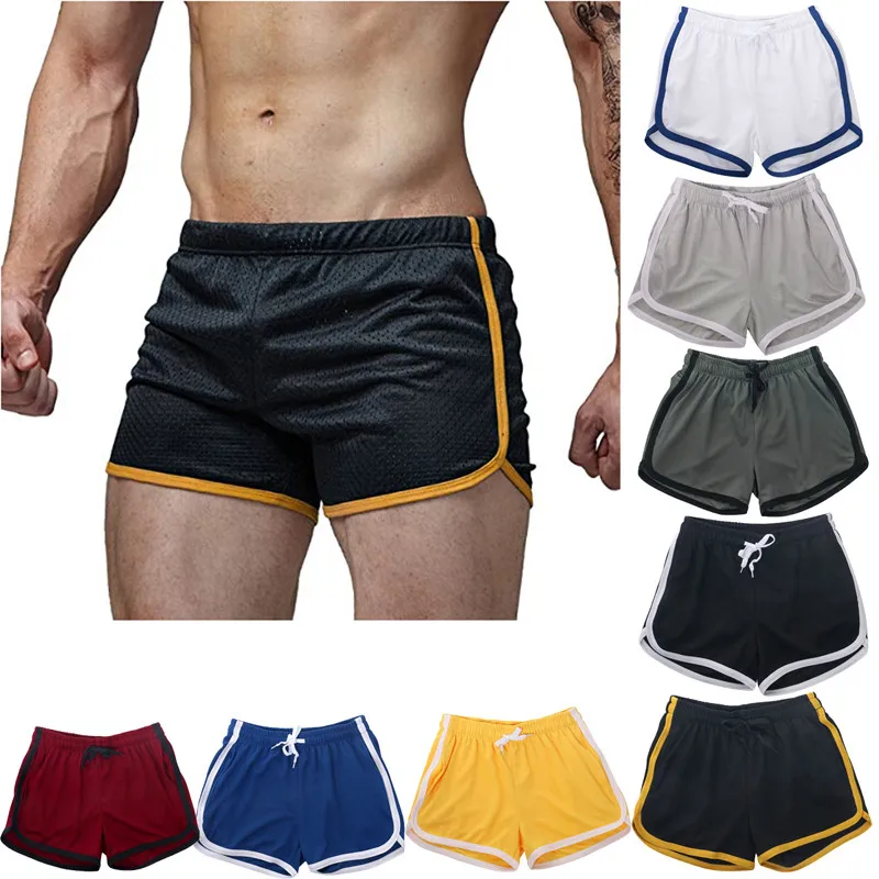 Men\'s Summer Breathable Quick Drying Shorts Gym Sports Running Sleepwear Casual Sport Short Pants Beachwear Shorts