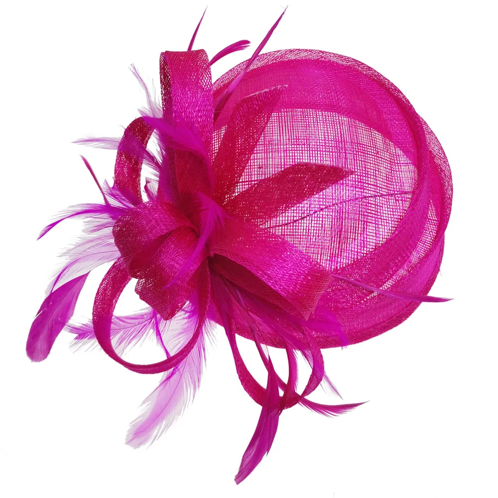 Formal Cocktail Party Wedding Hat Dress Fedoras Ladies Royal Fascinator Women Cocktail Race Feather Hat Wedding Hair Accessories