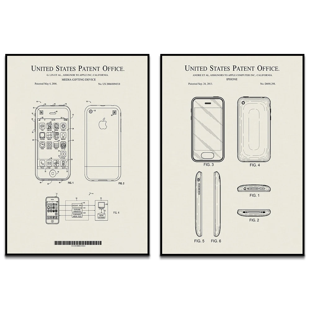 Mobile phone patents, smartphone prints, wireless, IOS software patents, gift programmers, mobile phone souvenir decoration post