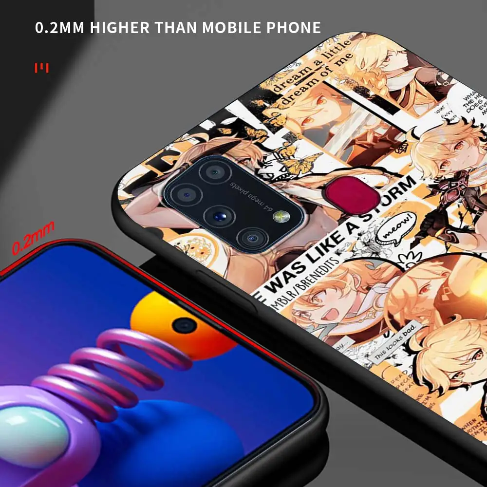 Genshin Impact Anime Phone Case For Samsung Galaxy A05 A70 A50 A40 A30 A04 A03 Core A03s A02s A20s A10s M52 M23 A24 Cover Shell