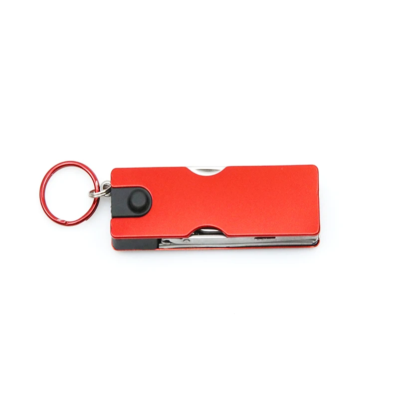 Multifunctionele Mini Mode Sleutelhanger Zwitserse Mes Led Verlichting Nagelknipper Earpick Schaar Pincet Pocket Handgereedschap Mes