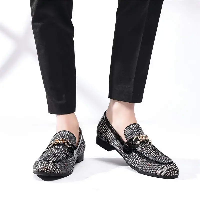 Men Casual Shoes Brand Leather Slip on Loafers Wedding Party Men\'s Dress Shoes