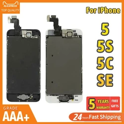 Full Set Display For iPhone 5 5S SE 5SE LCD Screen Touch Digitizer Assembly Replacement No Dead Pixels+Front Camera+Home Button