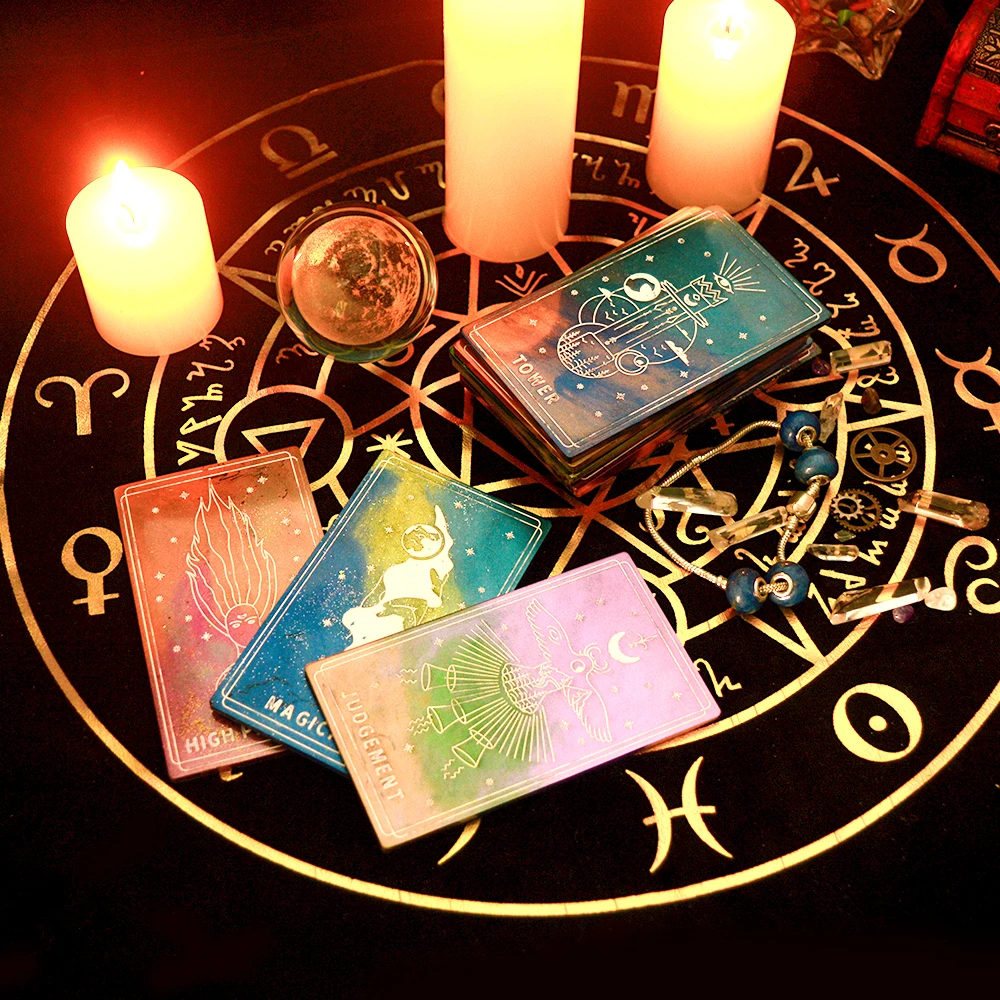 22PCS/Pack DIY Tarot Silicone Resin Mold UV Resin Epoxy Witch Divination Prophecy Crystal Casting Silicon Mould Party Game Craft