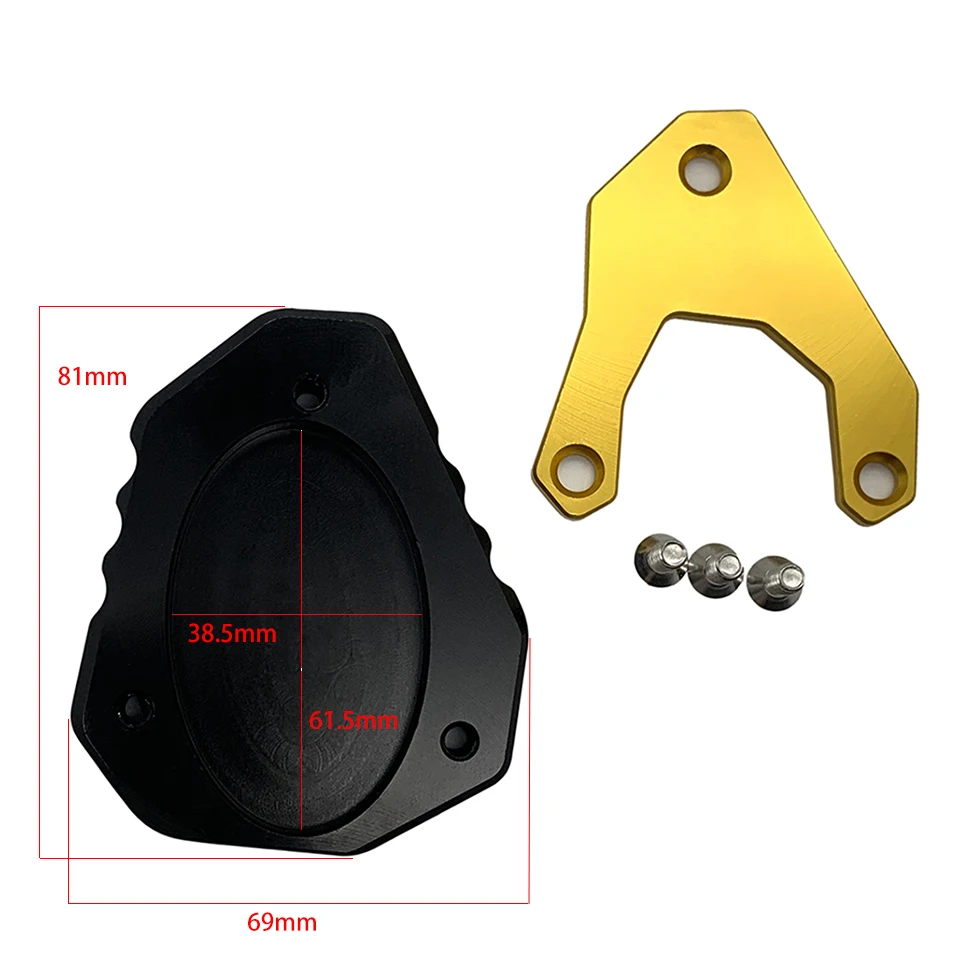 

Motorcycle Accessories Kickstand Side Stand Extension Pad Enlarger Plate For Kawasaki Ninja400 Z400 KLX250 VERSYS650 ZX25R 18-21