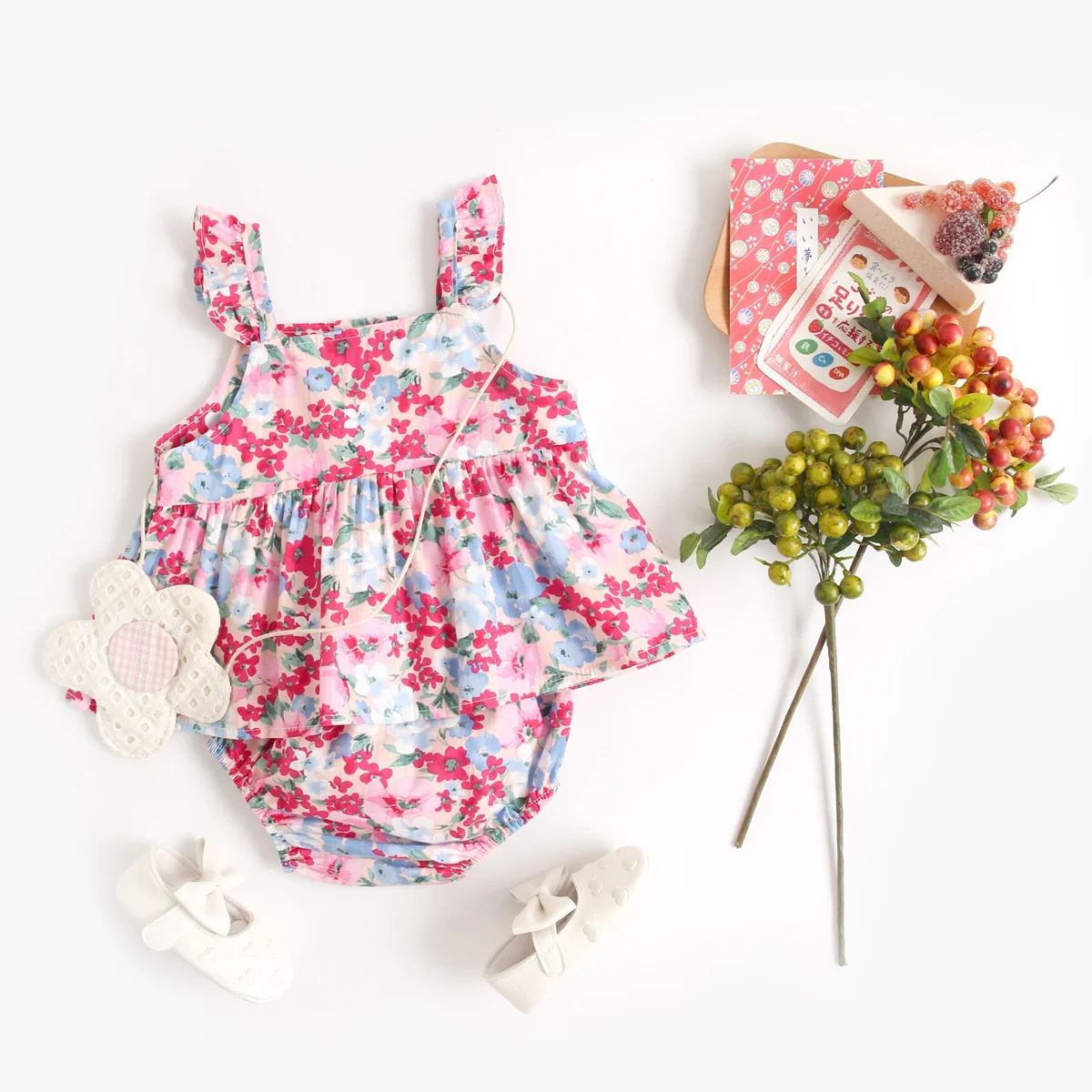 Sanlutoz-Conjuntos de ropa Floral para niñas, Tops sin mangas y pantalones cortos, ropa bonita para niños pequeños