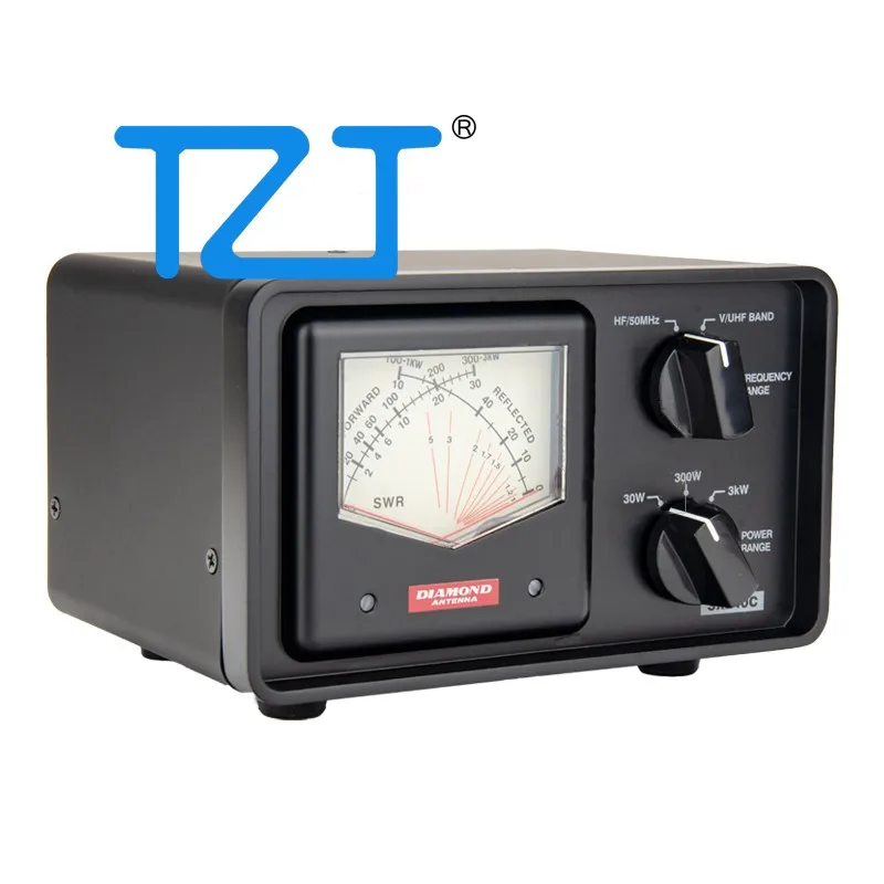 TZT SX240C PWR SWR Meter SWR & Power Meter 30W 300W 3KW HF/50MHz VHF UHF For DIAMOND ANTENNA