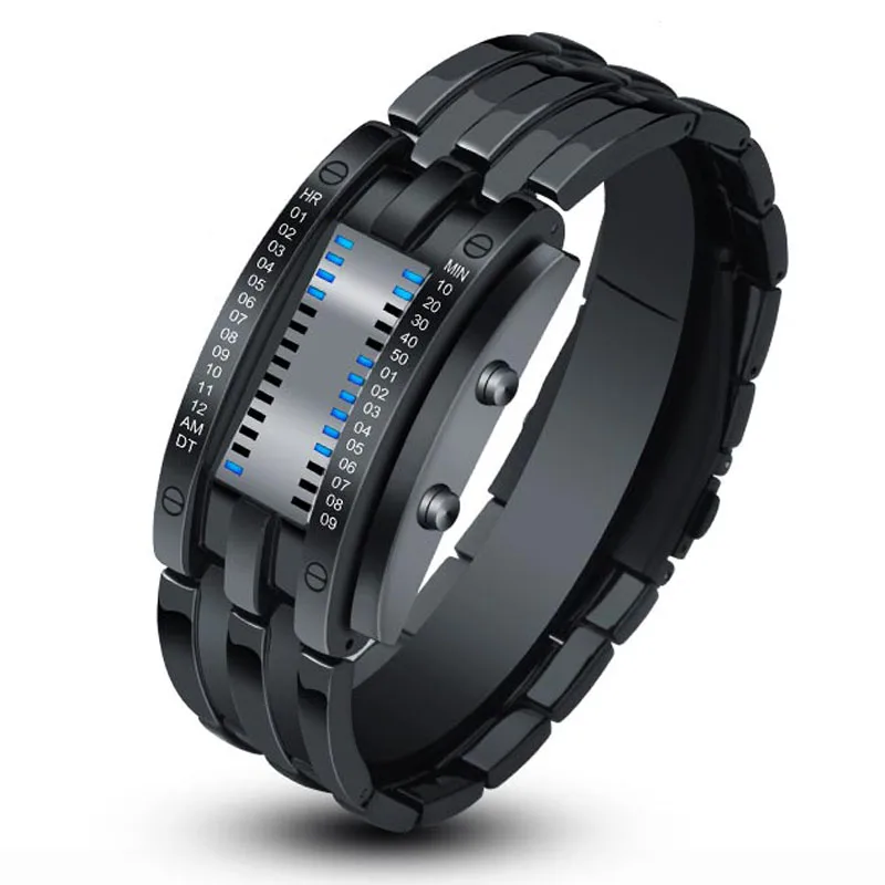 Fashion Men Bracelet Watches Men Sports Watches Men Led Digital Watches Stainless Steel Electronic Watches Men Relogio Masculino