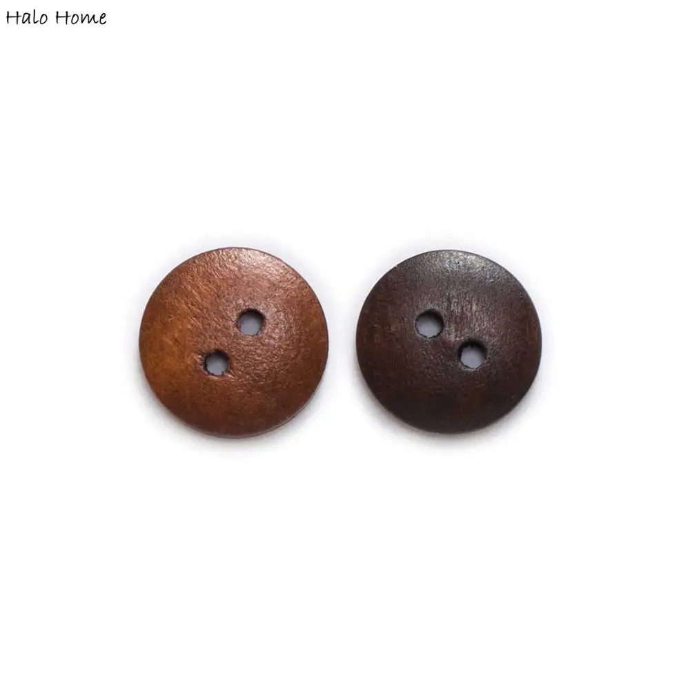 2 Hole Round Bread type Wooden Buttons Sewing Scrapbook Clothing Crafts Gift Sweaters Handwork Home DIY Accessories 10-25mm