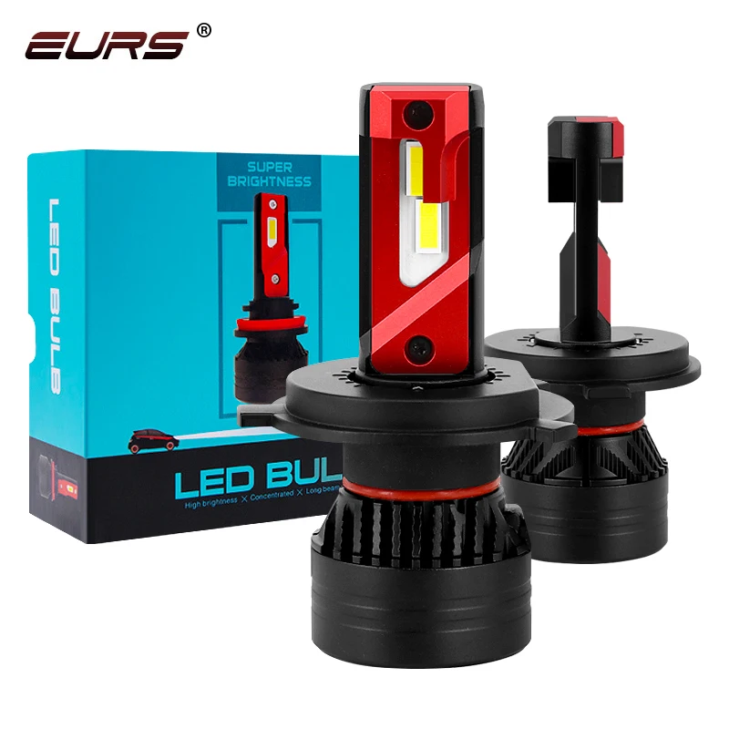 EURS 2x H4 H7 H15 45w F3 Car Led Headlight H11 H3 9005 9006 LED 12V Auto Light Fog Lamp H1 Turbo Lamp 10000LM 6500K Car styling