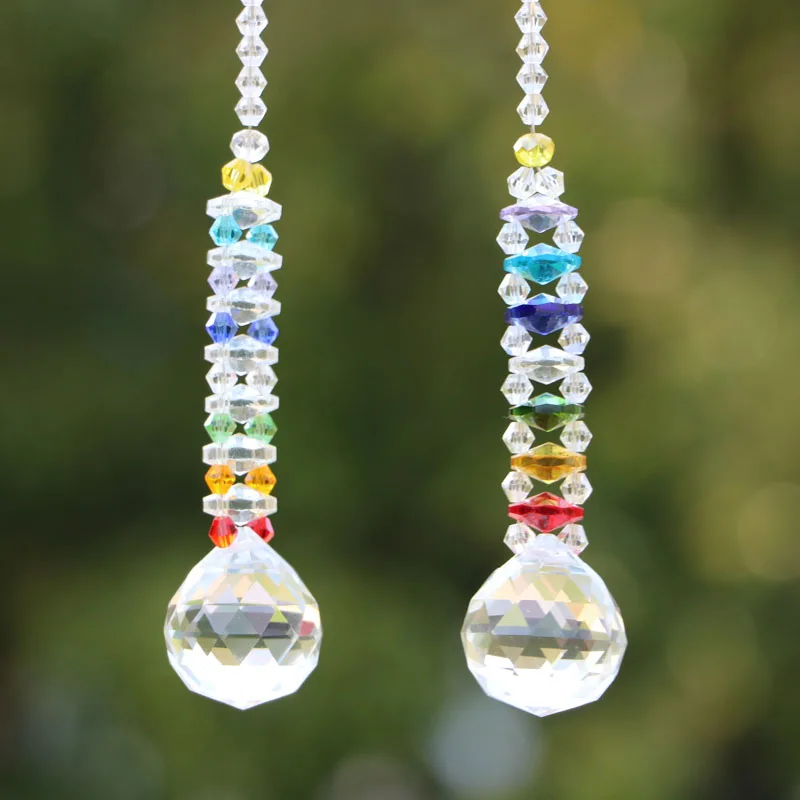 1PCS Chandelier Crystal Suncatcher Ball Prisms Pendant Rainbow Octogon Bicone Beads Wedding Gift