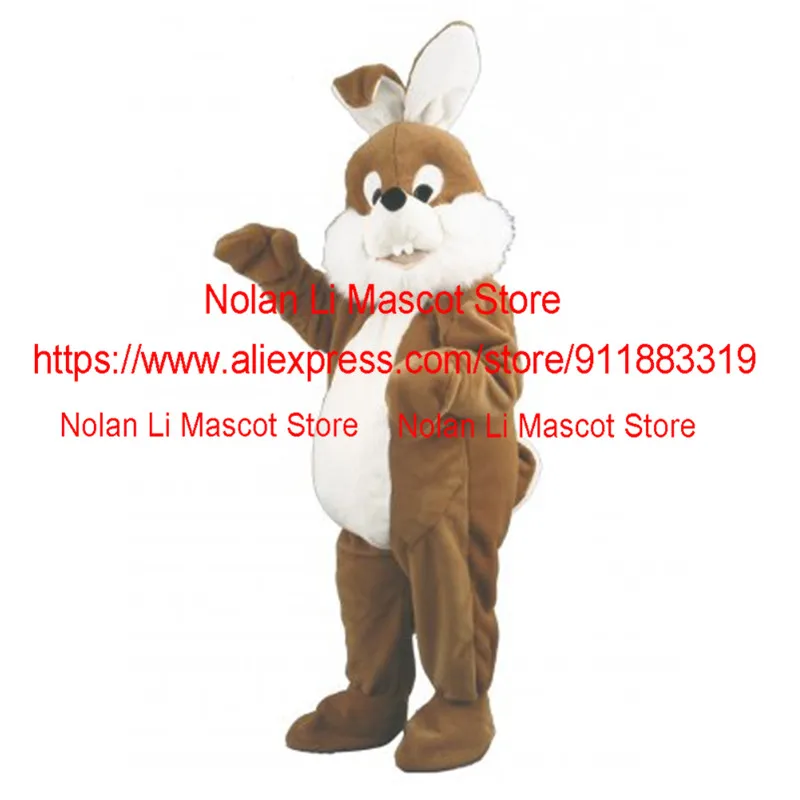 High Quality Cute Khaki Rabbit Mascot Costume Unisex Cartoon Anime Cosplay Custom Adult Size Holiday Celebration Gift 154