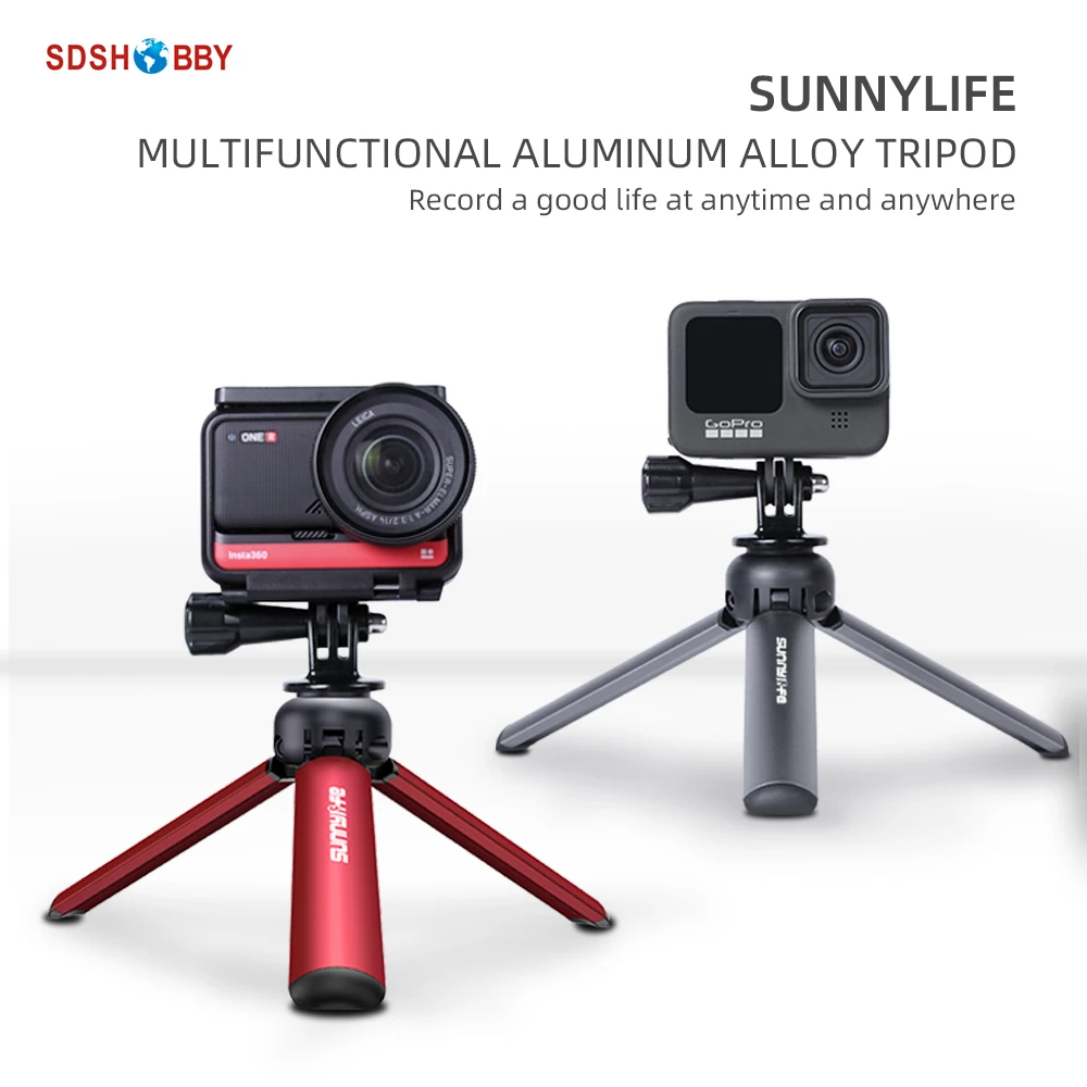 

Sunnylife Tabletop Tripod Mini Aluminum Alloy for Action 2/OM 5/GoPro 10/POCKET 2/FIMI PALM 2/OM4 SE/Insta360 One X2