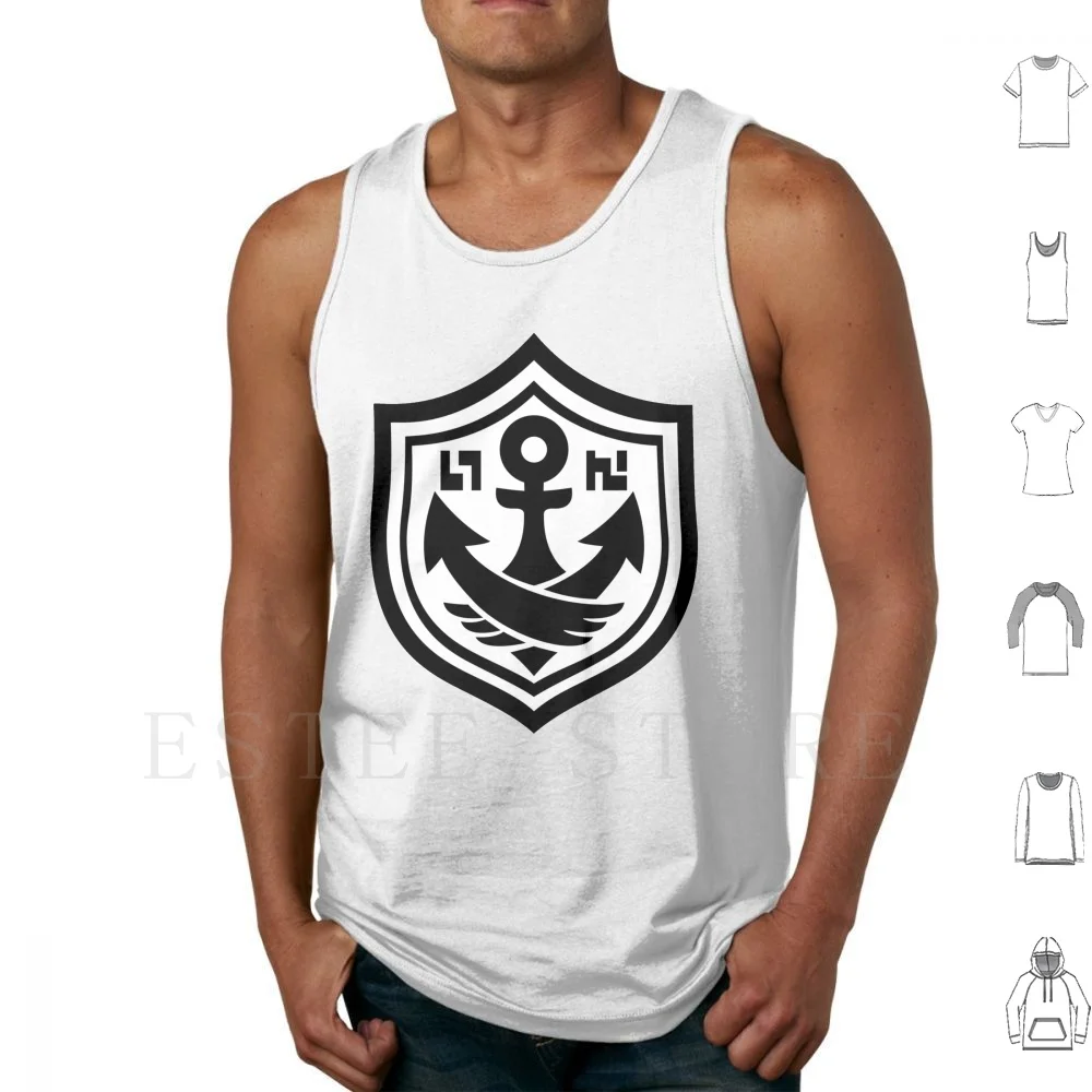 Squidforce White Anchor Tee Tank Tops Vest Sleeveless Wii U Splatoon Brand Logo Squidforce White Anchor Switch