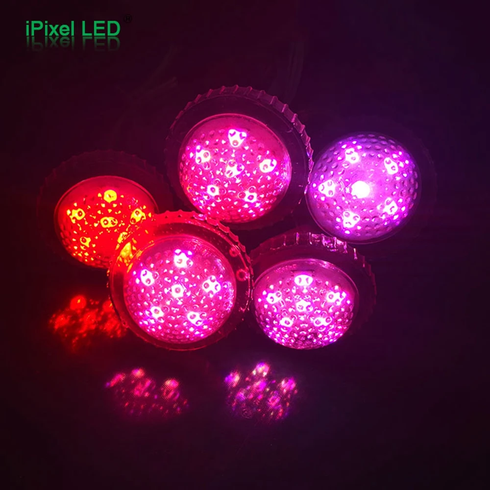 Luces de paseo de entretenimiento DC24V de 38MM de diámetro, con 9LED y 6LED, y SM16703 TM1804, Pixel IC LED