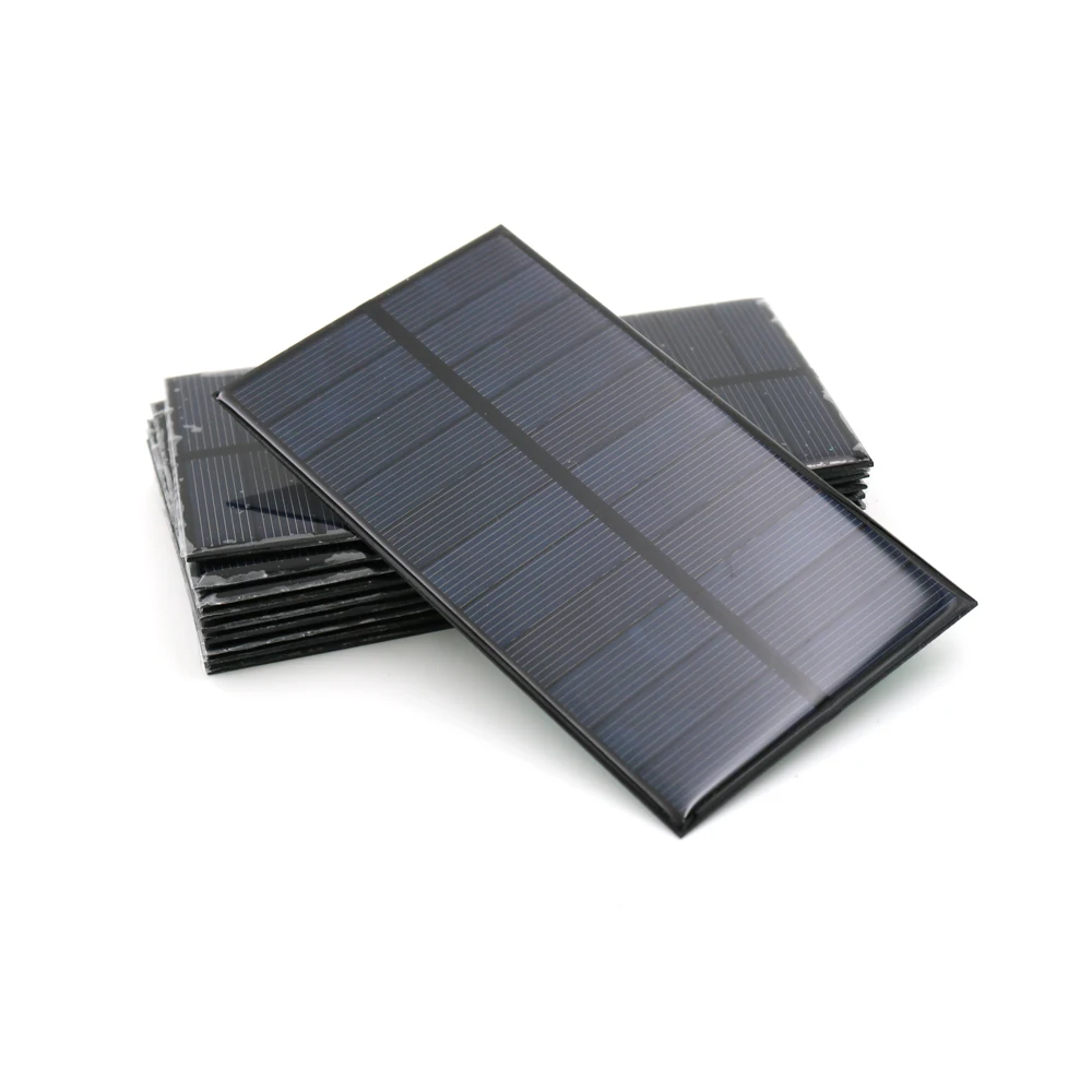 10pcs Solar Panel 5.5V 1.65W 300mA Solar Cell Polycrystalline 5V 300mA Charge Regulators Solar Module Outdoor DIY 3.7V Battery