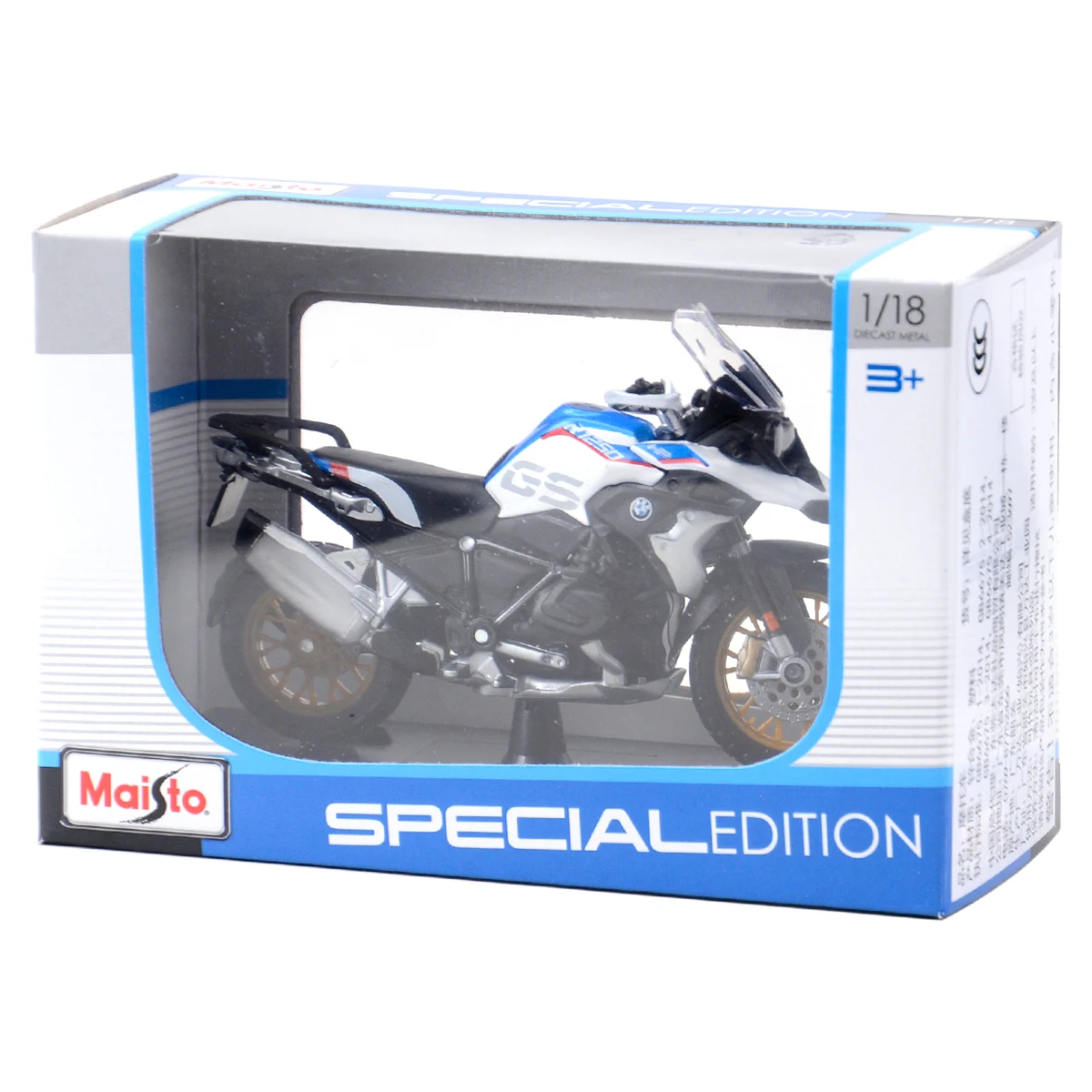 Maisto 1:18 BMW R1250 GS Static Die Cast Vehicles Collectible Hobbies Motorcycle Model Toys