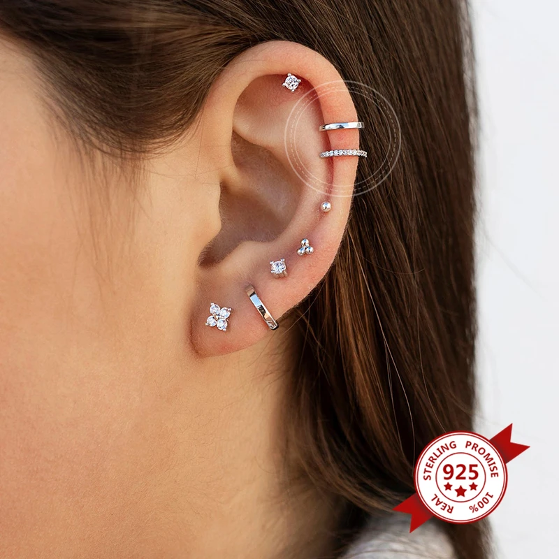 Prevent Allergies 925 Silver Minimalist Female Ear Clips Without Pierced Ears Exquisite And Fashion High-Quality Birthday Gifts - view 5