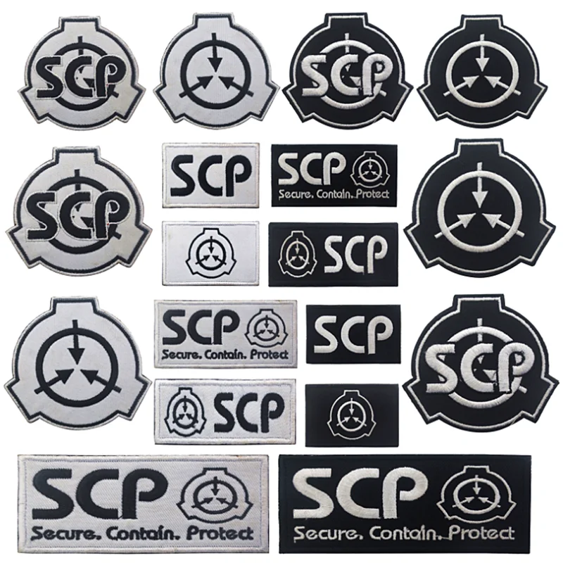 SCP Foundation Logo Embroidery Patch Organize Supernatural Biological Containment Procedures Secure Contain Protect Badge SCP