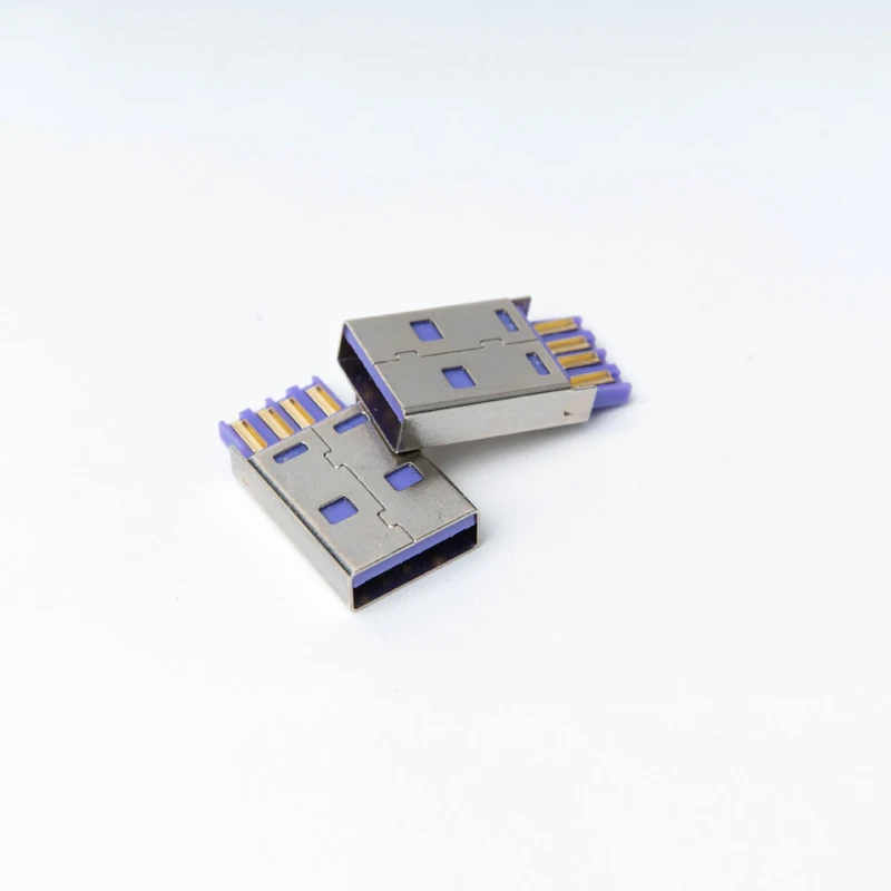 USB Male Socket A Male Short Body 21.5 Socket  Power Charging  Connector Color Random
