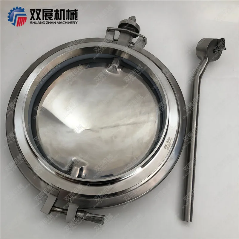 Manually Hygienic Powder Butterfly Valve Welding or Clamp Stainless Steel 304 316L IBC Tank Bottom DN150 DN200 DN250 DN300