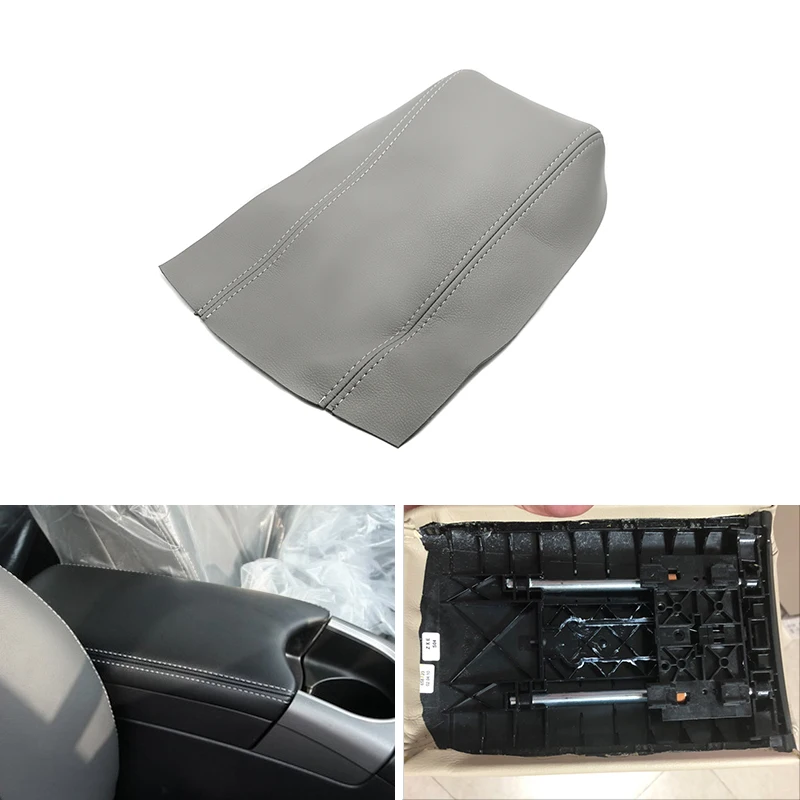 

Car-styling Microfiber Leather Center Control Lid Armrest Box Cover Trim For Toyota Prius 2010 2011 2012 2013 2014 2015 Gray