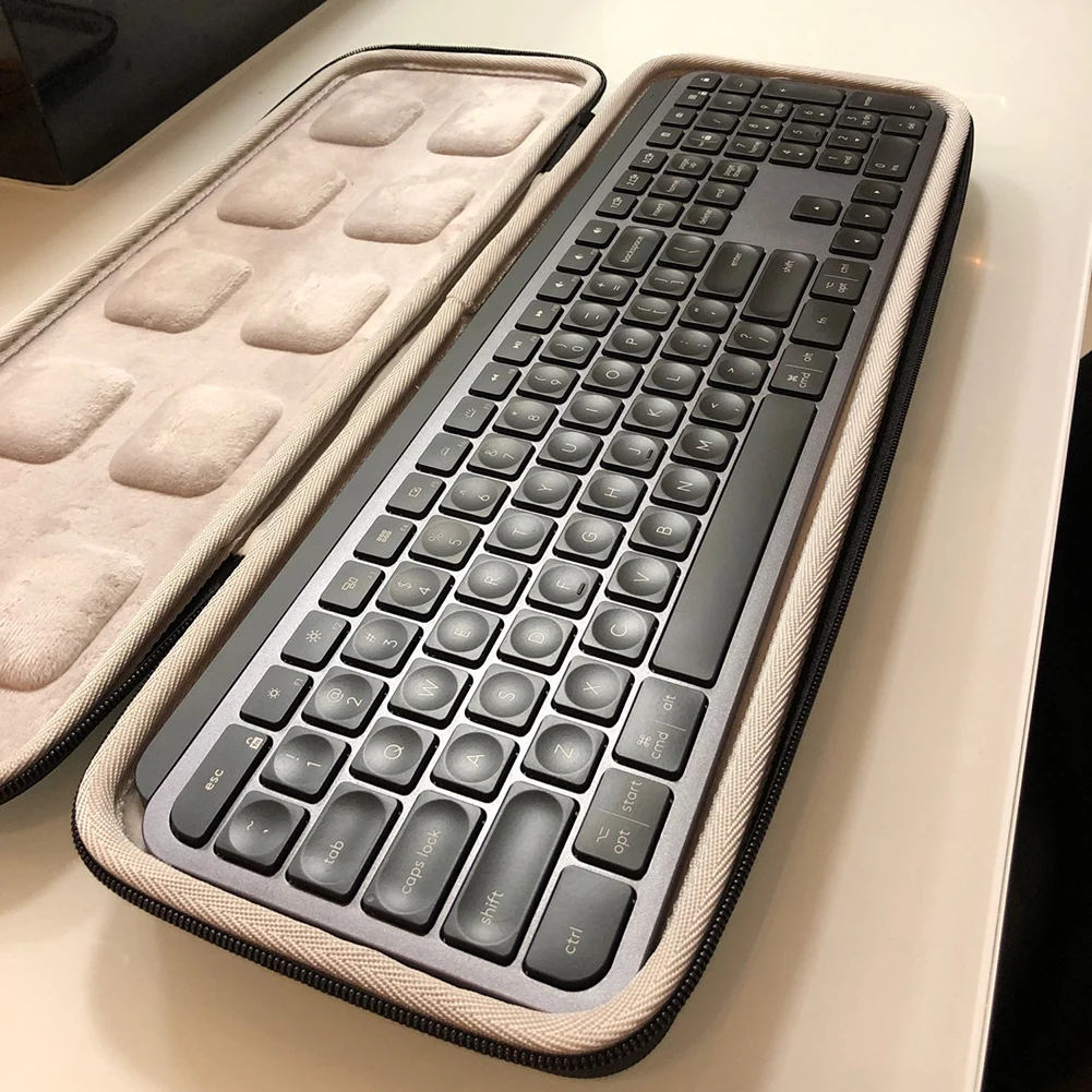 Caso de transporte bluetooth-compatível mecânico jogo teclado saco para logitech mx chaves à prova dwaterproof água eva caixa de armazenamento de casca dura
