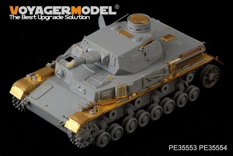 Voyager 1/35 PE35553 Jerman Pz.Kpfw.IV Ausf. Set Dasar Detailing (untuk Naga)