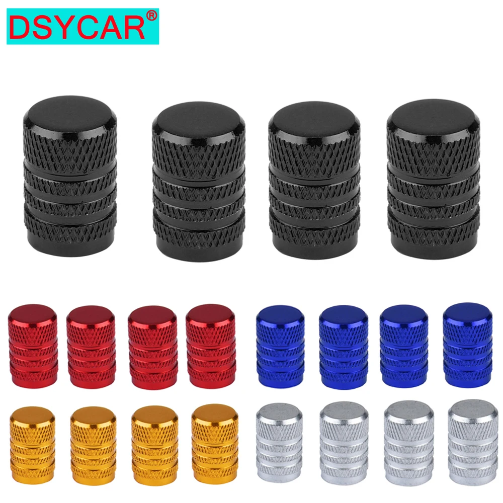 

DSYCAR 4Pcs/Lot Valve Caps Prevent Corrosion Car Dust Caps Universal Aluminum&Plastic Wheel Tire Air Caps Valve Stem Covers New