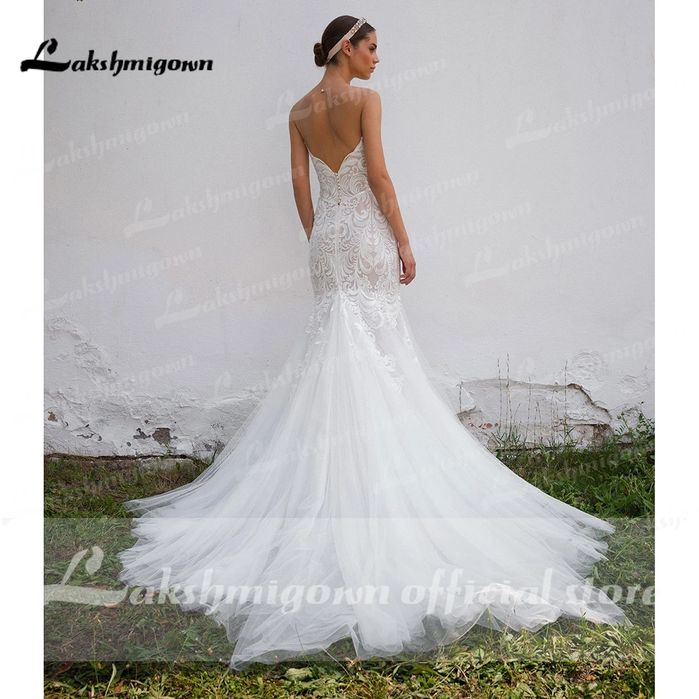 Robe de mariée sirène en dentelle, blanche, Sexy, Vintage, nouvelle collection 2022