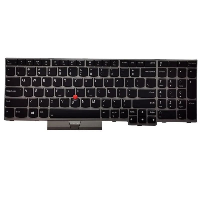 NEW US laptop Keyboard for Lenovo ThinkPad E580 E585 E590 E595 T590 P53S L580 L590 P52 P72 P53 P73 US keyboard silver frame