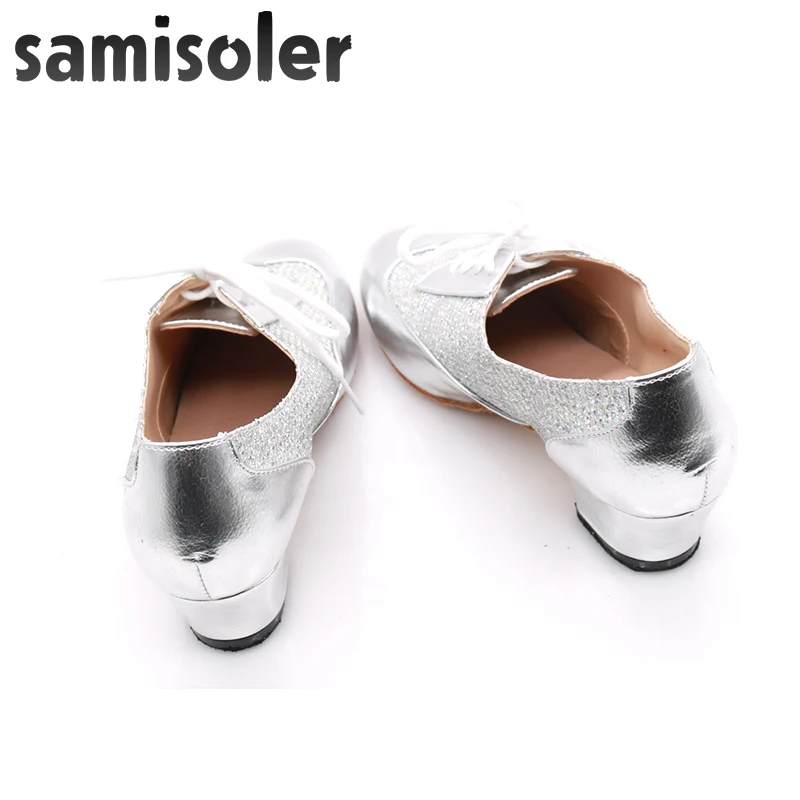 Samisoler new cloth collocation 샤인 리본 볼룸 패션 댄스 여성 라틴 댄스 경연 대회 신발