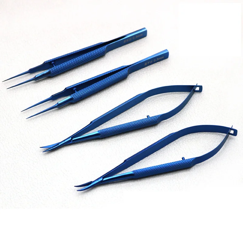 Surgical Microtitanium Surgical Instrument Ophthalmic Microsurgical Instrument Combination Needle Holder/Scissors/Tweezers