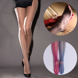 Medias transparentes brillantes al óleo para mujer, medias de entrepierna abierta, pantimedias de cintura alta, Medias brillantes calientes para Pole Dance, calcetería para club nocturno