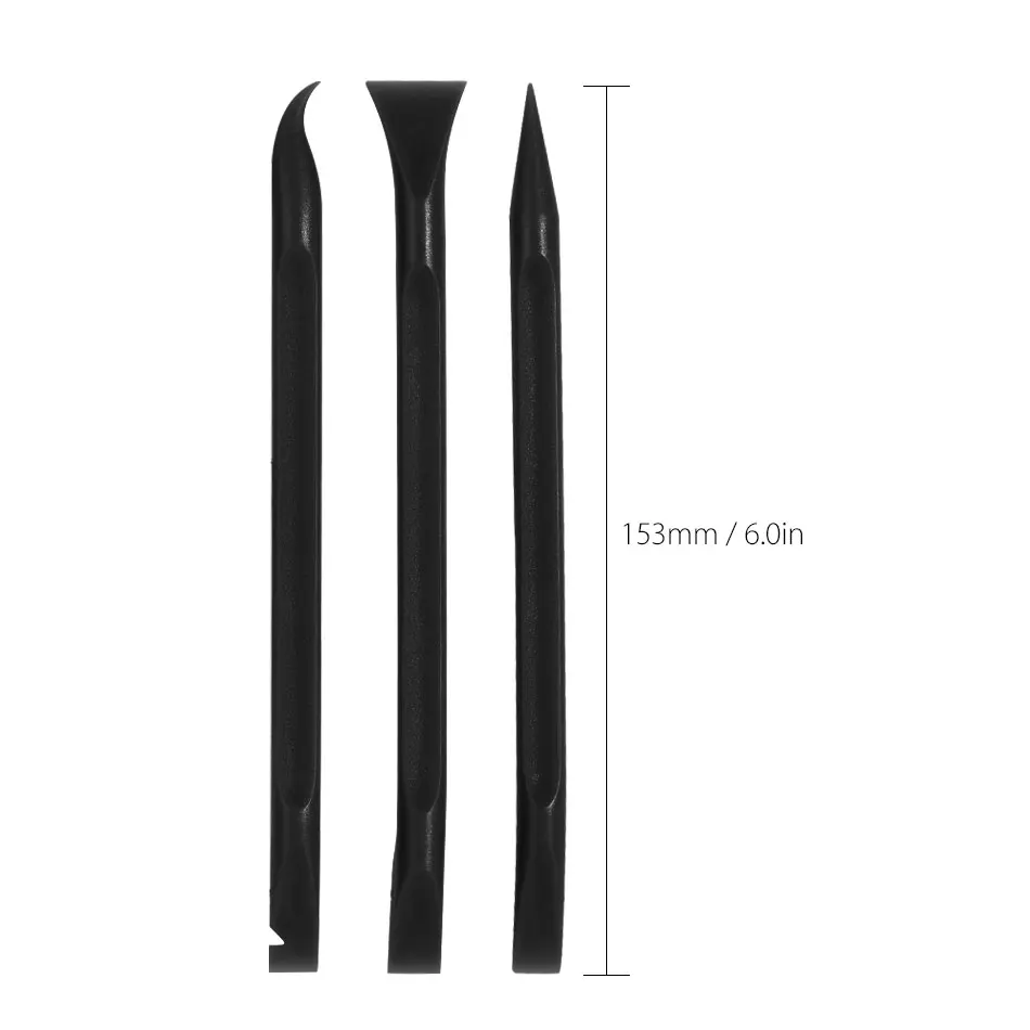 3 in 1 Black 6in 내구성 정전기 방지 Spudger ESD 안전 헤비 듀티 플라스틱 Spudger 휴대 전화 열기 수리 도구 휴대 전화