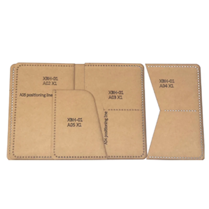 DIY Leather Sewing Pattern Kraft Paper Stencil Template Travel Passport Holder Covers Organizer Card Holder English Version