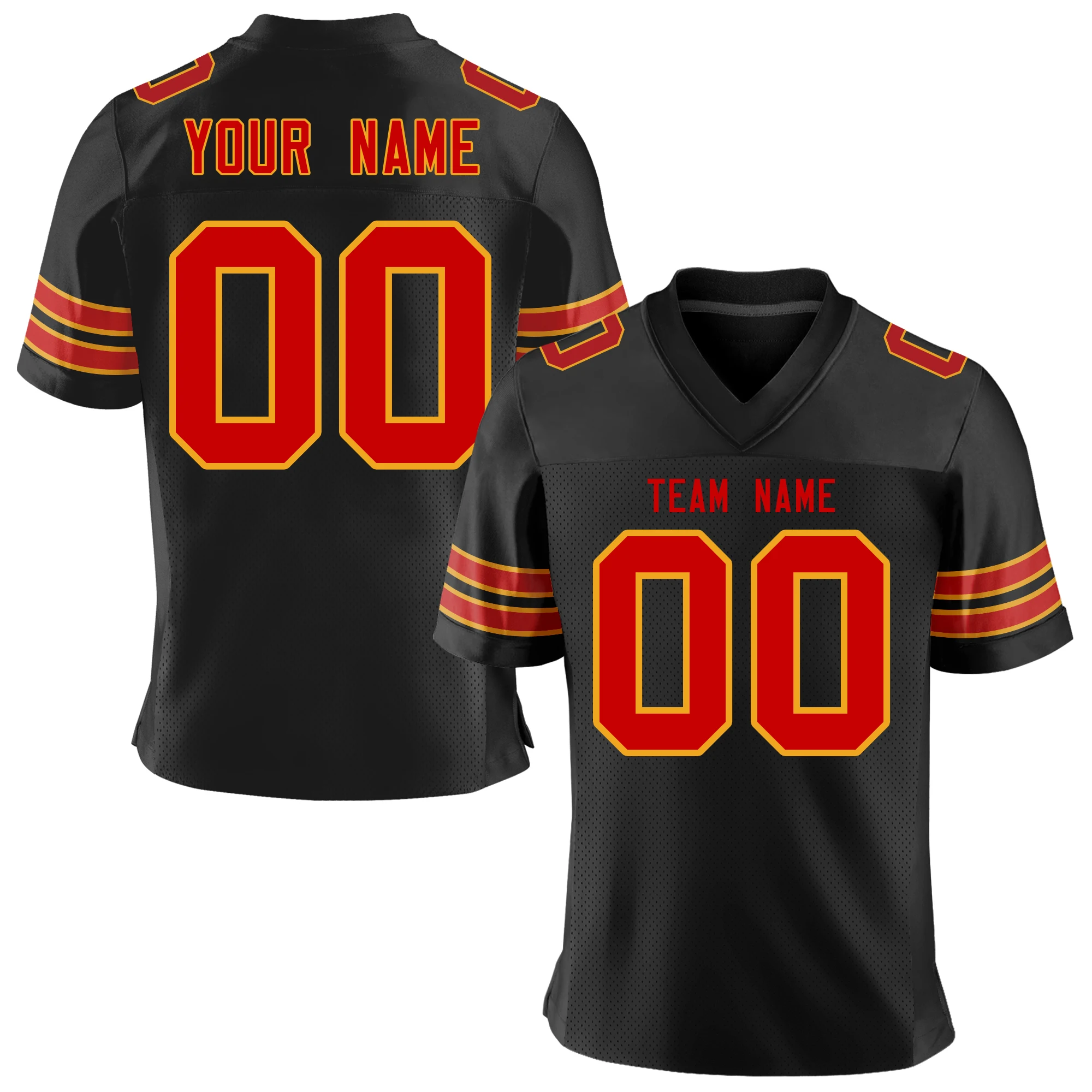 Fashion Football Jersey Custom Full Sublimation Your Team Name/Number Breathable Cool Soft Tee Shirts for Adults/Youth Big size