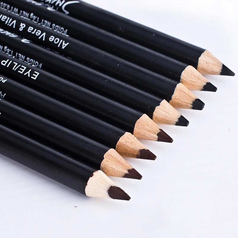 1 Uds maquillaje profesional delineador de ojos negro marrón lápiz de cejas mate impermeable duradero pluma suave accesorios de herramientas de belleza