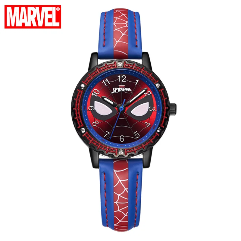 Montres Spider-Man pour enfants, montre-bracelet à quartz étanche, dessin animé Marvel Avengers, horloge pour étudiants, cadeau d'anniversaire pour garçons