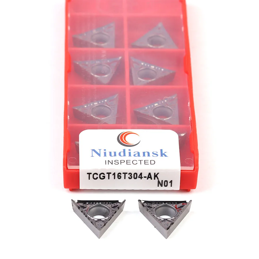 TCGT16T304-AK H01 TCGT16T308-AK H01 inserti di tornitura per inserti di taglio in carburo di alluminio utensile per la lavorazione del tornio CNC