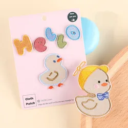 Cute Duck Paste Embroidery Patches For Clothing Iron On DIY Handmade Account Decoration Accessories Badge Applique On Jeans Swe