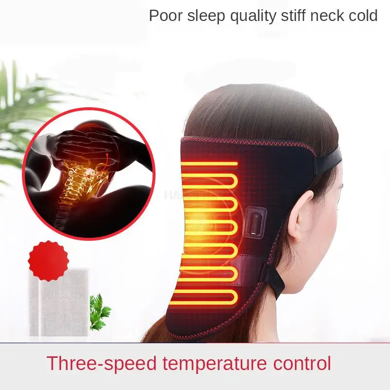 Men and women heating neck belt USB charging head cold stiff neck massage neck heating electric heating warm cervical spine belt